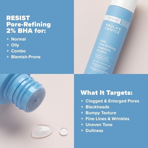 Paula's Choice RESIST Daily Pore Refining Treatment 2% BHA Exfoliant with Salicylic Acid & Hyaluronic Acid - Liquid Exfoliant for Oily, Normal and Combination Skin - 3 oz Avelisse