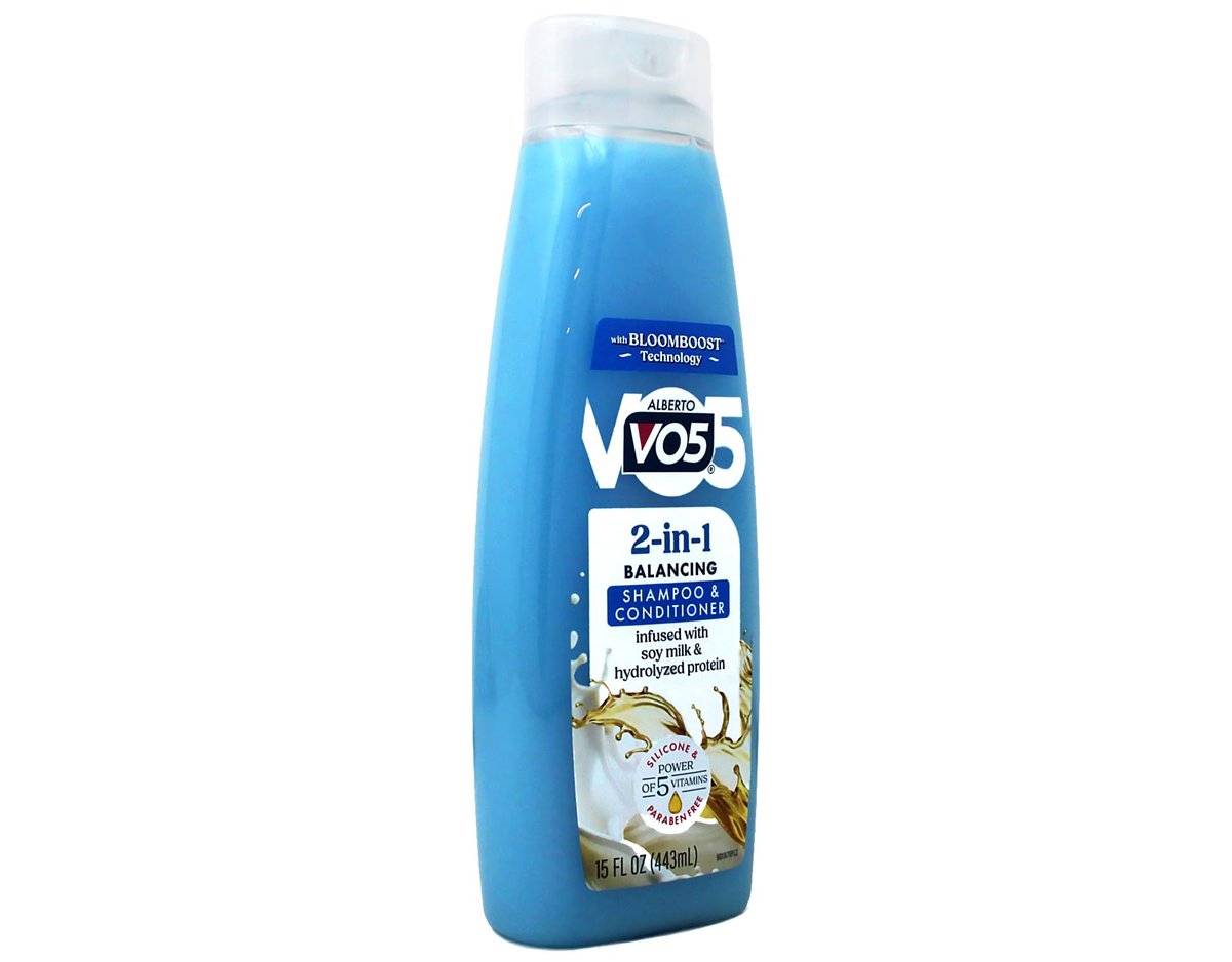 Alberto VO5 2 in 1 Moisturizing Shampoo and Conditioner, Softens and Shines, 12.5 oz Bottles (Pack of 6) Avelisse