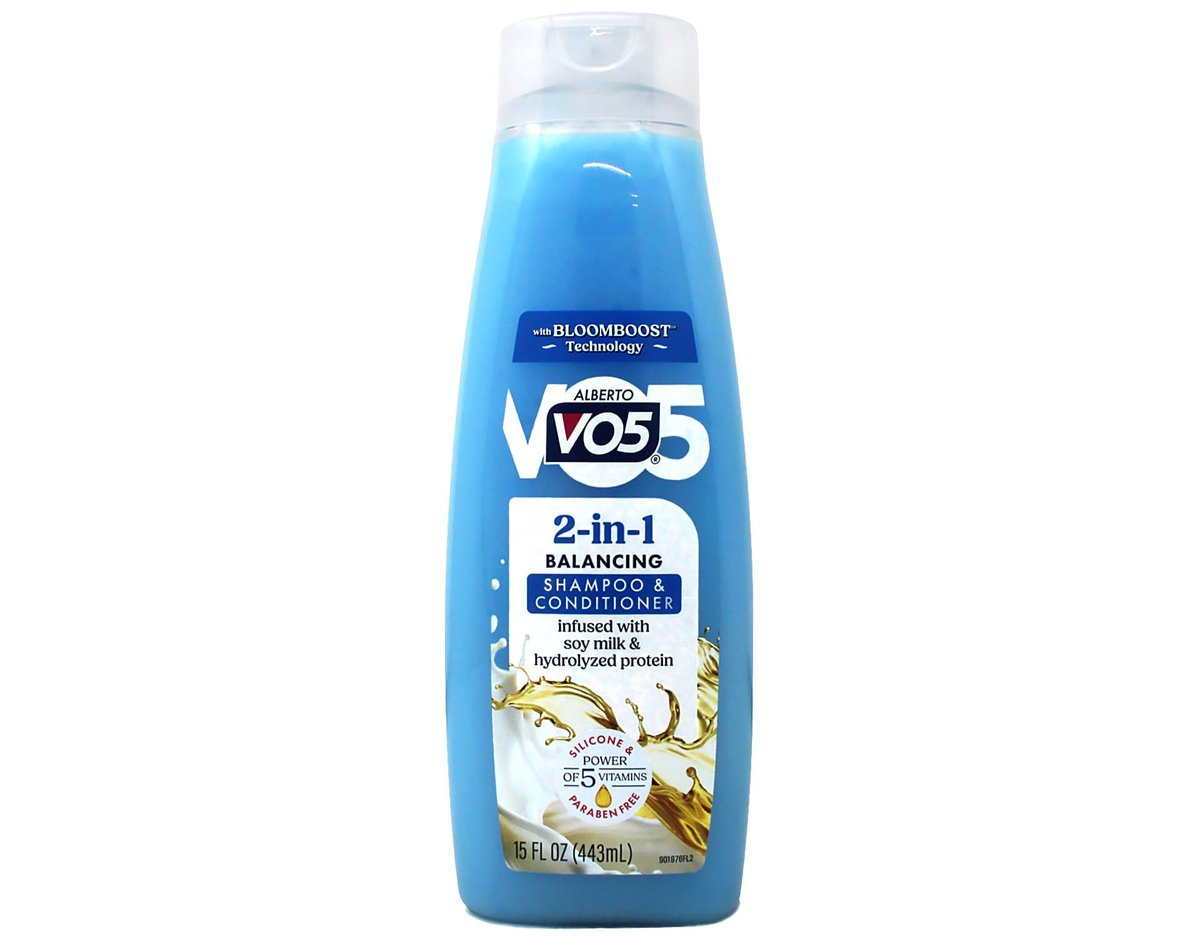 Alberto VO5 2 in 1 Moisturizing Shampoo and Conditioner, Softens and Shines, 12.5 oz Bottles (Pack of 6) Avelisse