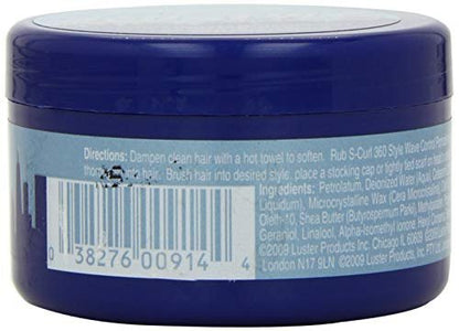 Luster's S-Curl 360 Wave Control Pomade - 3 oz (Pack of 6) - Define & Hold Waves Avelisse