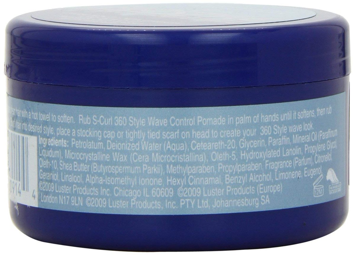 Luster's S-Curl 360 Wave Control Pomade - 3 oz (Pack of 6) - Define & Hold Waves Avelisse
