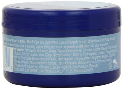 Luster's S-Curl 360 Wave Control Pomade - 3 oz (Pack of 6) - Define & Hold Waves Avelisse