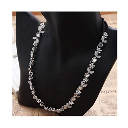 JOVANA Silver Rhinestone Flower Hair Band - Elastic Headband for Women, 1 Pack - görsel 5
