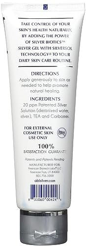 Silver Biotics First Aid Healing & Soothing Gel | Advanced SilverSol Technology | 20ppm | 4 Oz (Pack of 2) Avelisse
