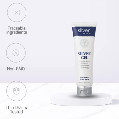 Silver Biotics First Aid Healing & Soothing Gel | Advanced SilverSol Technology | 20ppm | 4 Oz (Pack of 2) Avelisse