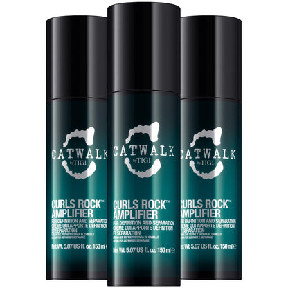 TIGI Catwalk Curls Rock Amplifier Shaping Cream – Defining Curl Cream for Wavy & Curly Hair, Flexible Hold & Frizz Control, 3-Pack (5.07 oz Each) Avelisse