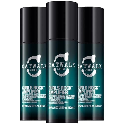 TIGI Catwalk Curls Rock Amplifier Shaping Cream – Defining Curl Cream for Wavy & Curly Hair, Flexible Hold & Frizz Control, 3-Pack (5.07 oz Each) Avelisse
