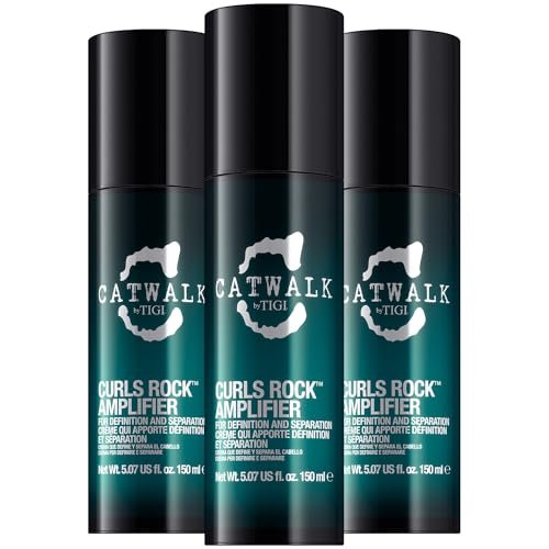 TIGI Catwalk Curls Rock Amplifier Shaping Cream – Defining Curl Cream for Wavy & Curly Hair, Flexible Hold & Frizz Control, 3-Pack (5.07 oz Each) Avelisse