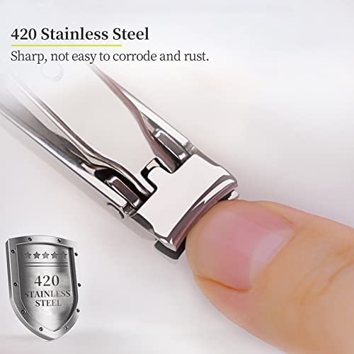 munkees Ultra-Thin Nail Clippers Keychain – Mini Foldable Nail Cutter with Key Ring, Stainless Steel, Portable for Travel & Outdoors (1-Pack) Avelisse