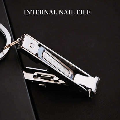 munkees Ultra-Thin Nail Clippers Keychain – Mini Foldable Nail Cutter with Key Ring, Stainless Steel, Portable for Travel & Outdoors (1-Pack) Avelisse