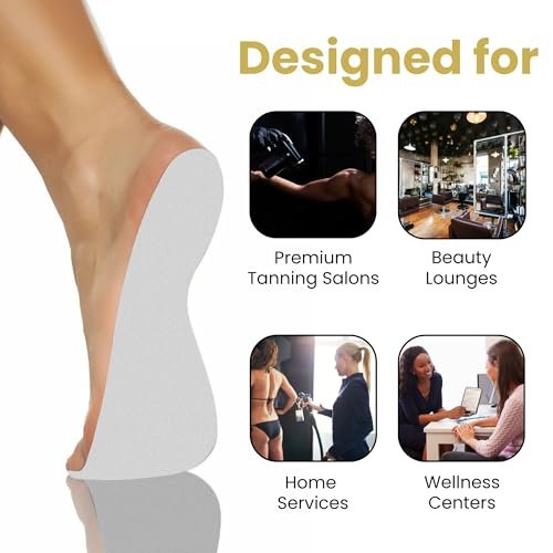 STICKONFEET Premium Feet Pads for Spray Tanning – Disposable Foot Protectors for Salons & Mobile Pros – 25 Pairs Avelisse