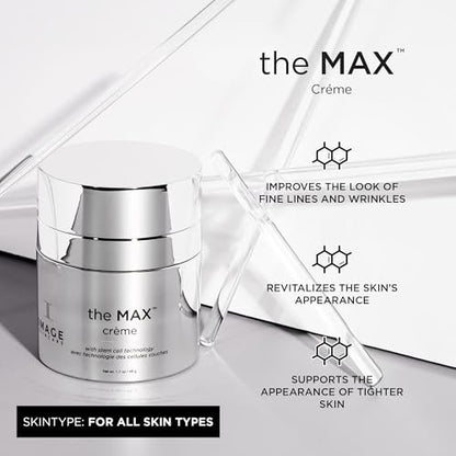 IMAGE Skincare the MAX Crème | Anti-Aging Night Cream for Firming, Tightening, Smoothing, and Evening Skin Tone | 1.7 oz Avelisse