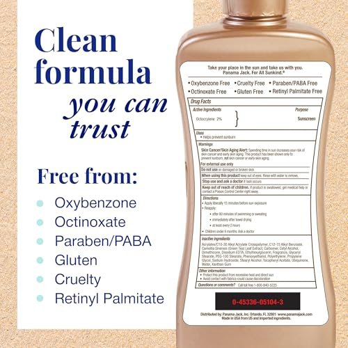 Panama Jack Sunscreen Tanning Lotion SPF 4 - Antioxidant Moisturizing Formula, 6 FL OZ - görsel 12