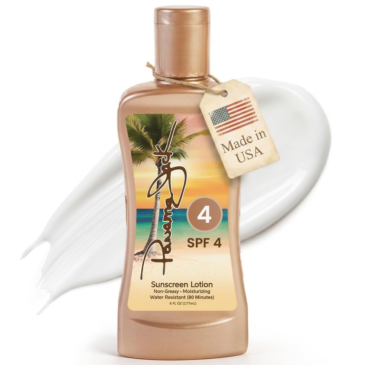 Panama Jack Sunscreen Tanning Lotion SPF 4 - Antioxidant Moisturizing Formula, 6 FL OZ - görsel 1