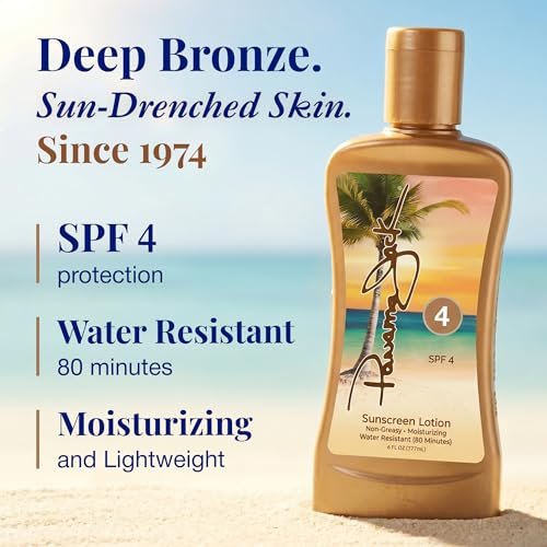 Panama Jack Sunscreen Tanning Lotion SPF 4 - Antioxidant Moisturizing Formula, 6 FL OZ - görsel 4