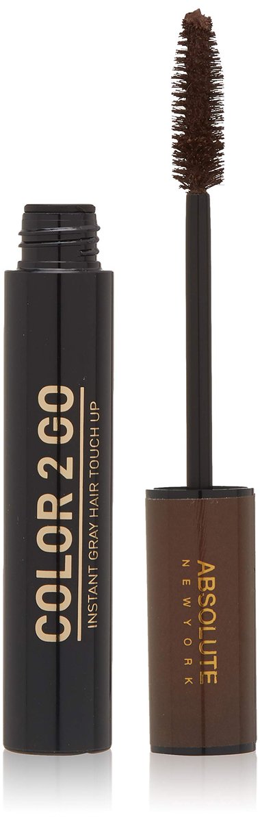 Color 2 Go Hair Mascara - Dark Brown - Instant Root Touch Up & Gray Coverage - görsel 1