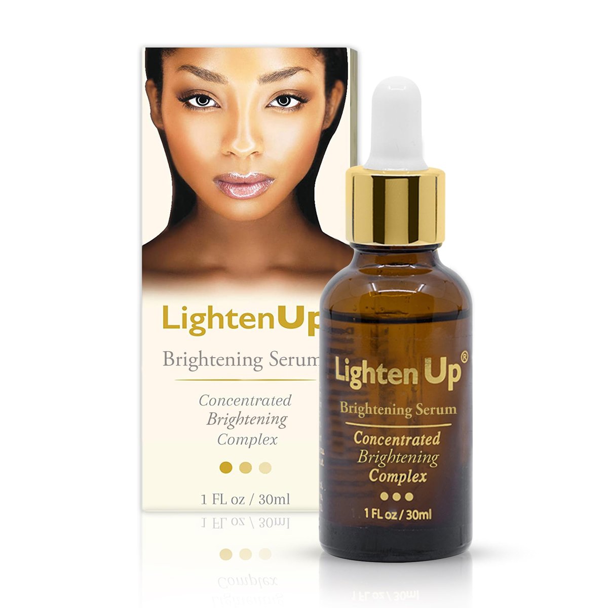 OMIC Lighten-Up Skin Brightening Serum with Argan Oil and Shea Butter - 1 Fl Oz / 30 ml Avelisse