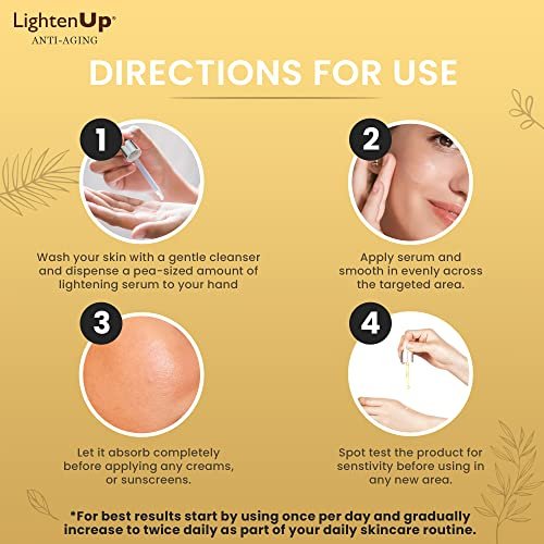 OMIC Lighten-Up Skin Brightening Serum with Argan Oil and Shea Butter - 1 Fl Oz / 30 ml Avelisse