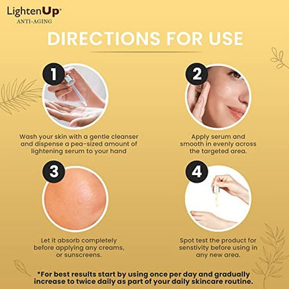 OMIC Lighten-Up Skin Brightening Serum with Argan Oil and Shea Butter - 1 Fl Oz / 30 ml Avelisse