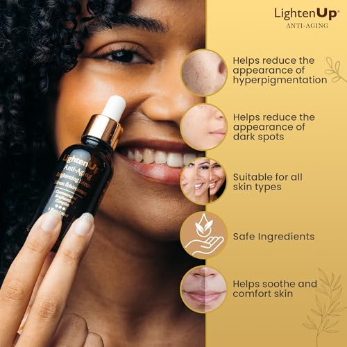 OMIC Lighten-Up Skin Brightening Serum with Argan Oil and Shea Butter - 1 Fl Oz / 30 ml Avelisse