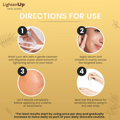 OMIC Lighten-Up Skin Brightening Serum with Argan Oil and Shea Butter - 1 Fl Oz / 30 ml Avelisse