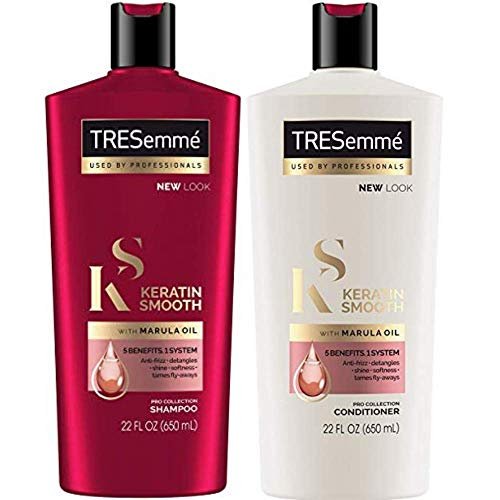 TRESemmé Keratin Smooth Shampoo and Conditioner Set - 22 Fl Oz Each, Sulfate-Free Formula for Frizz Control Avelisse