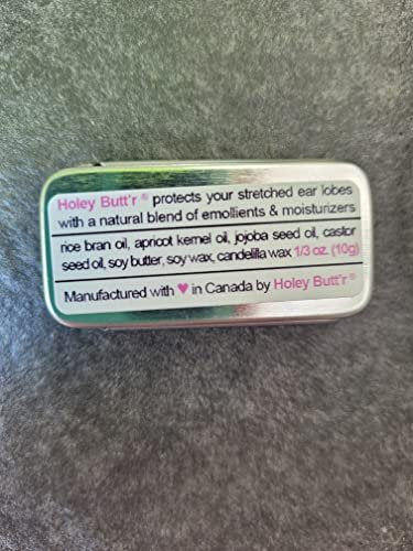 Zaya Body Jewelry Holey Butt'r Vegan Ear Gauge Stretching Lobe Cream - 0.35 oz Tin - görsel 4