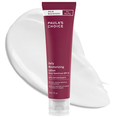 Paula's Choice SKIN RECOVERY Daily Moisturizing Lotion SPF 30 – Mineral Sunscreen for Face with Oat & Cucumber, UVA/UVB Protection, Fragrance-Free, 2 oz Avelisse