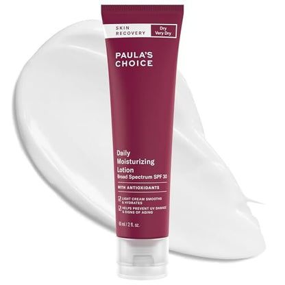 Paula's Choice SKIN RECOVERY Daily Moisturizing Lotion SPF 30 – Mineral Sunscreen for Face with Oat & Cucumber, UVA/UVB Protection, Fragrance-Free, 2 oz Avelisse