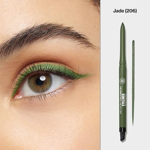Revlon ColorStay Waterproof Eyeliner Pencil – Smudge-Proof, Long-Lasting Eye Makeup with Built-In Sharpener, Jade, 0.01 oz - görsel 4