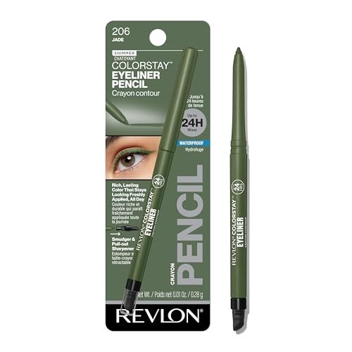 Revlon ColorStay Waterproof Eyeliner Pencil – Smudge-Proof, Long-Lasting Eye Makeup with Built-In Sharpener, Jade, 0.01 oz - görsel 2