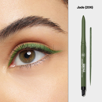 Revlon ColorStay Waterproof Eyeliner Pencil – Smudge-Proof, Long-Lasting Eye Makeup with Built-In Sharpener, Jade, 0.01 oz