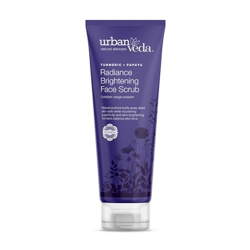Urban Veda Exfoliating Face Scrub with Vitamin C - Brightening Face Scrub for Women, Unclog Pores for Natural Glow, Hydrating Face Cleanser for Dry & Dull Skin, 4.2 Fl Oz Avelisse