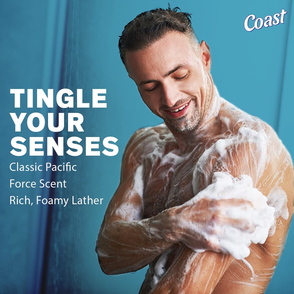 Coast 2-in-1 Hair and Body Wash, Classic Scent – Men's Body Wash, Shampoo & Conditioner – 6 Pack x 18 Fl Oz – Moisturizing & Refreshing Rich Lather Avelisse
