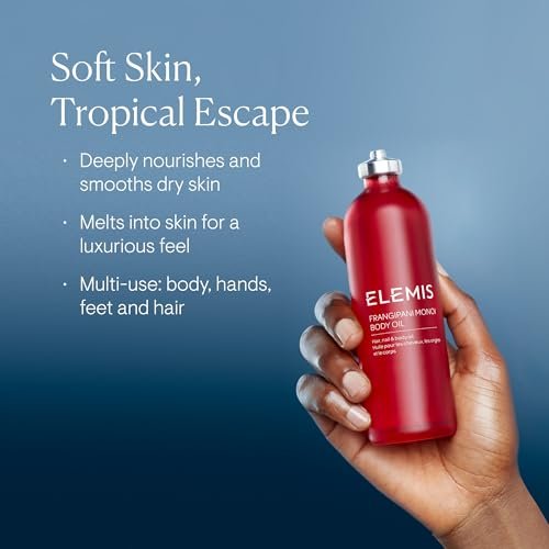 ELEMIS Frangipani Monoi Body Oil 100ml – Luxurious Nourishing Oil for Soft, Hydrated Skin & Hair Avelisse