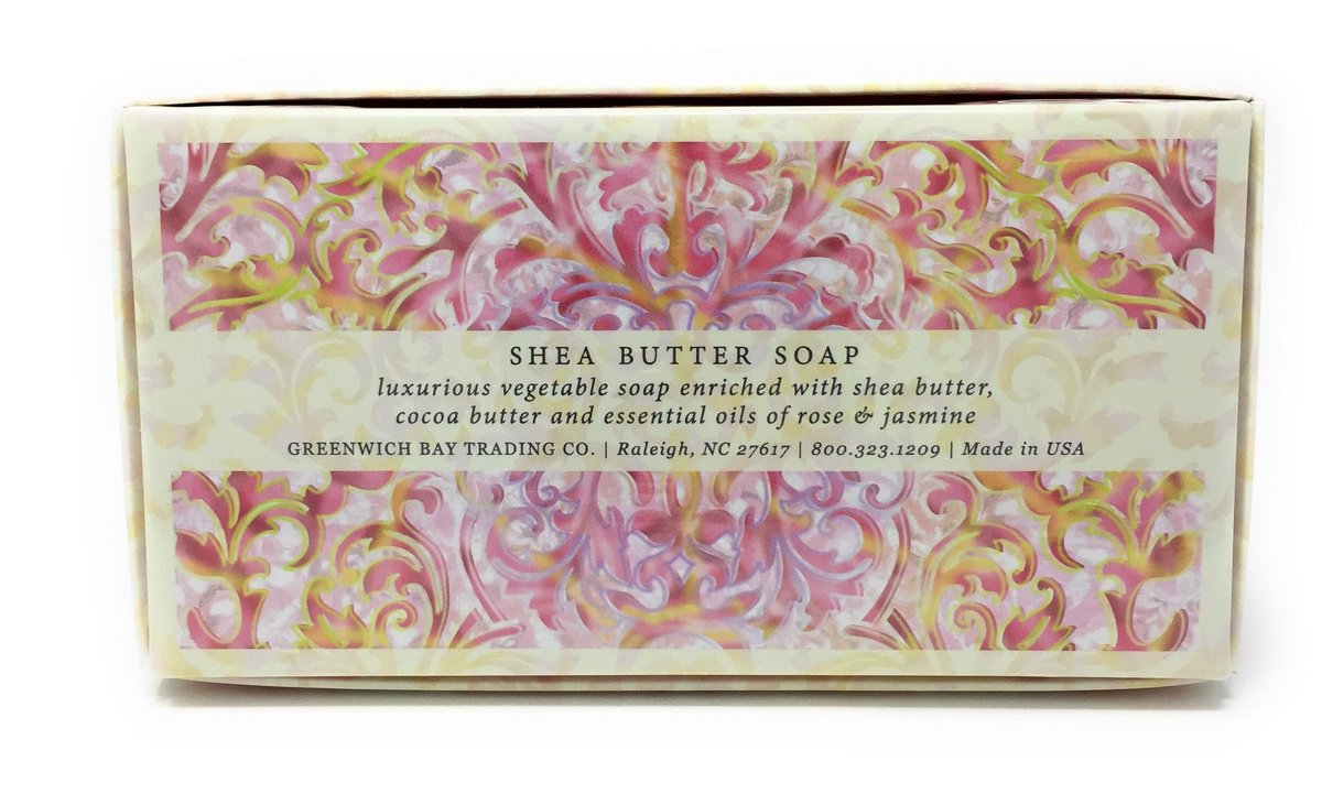 Greenwich Bay Trading Co. Shea Butter Soap, Rosewater & Jasmine, 12.9 oz (3-Pack) Avelisse