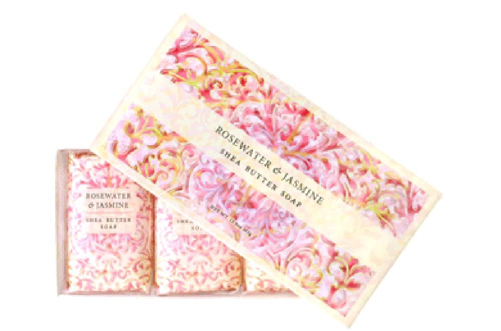 Greenwich Bay Trading Co. Shea Butter Soap, Rosewater & Jasmine, 12.9 oz (3-Pack) Avelisse