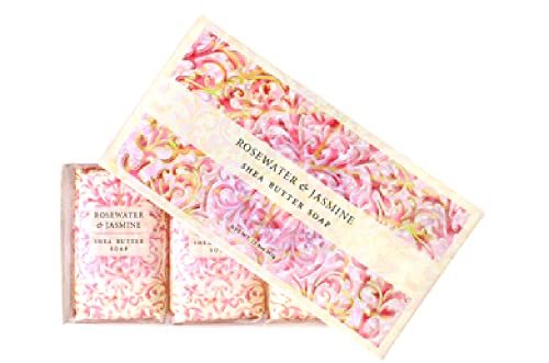 Greenwich Bay Trading Co. Shea Butter Soap, Rosewater & Jasmine, 12.9 oz (3-Pack) Avelisse