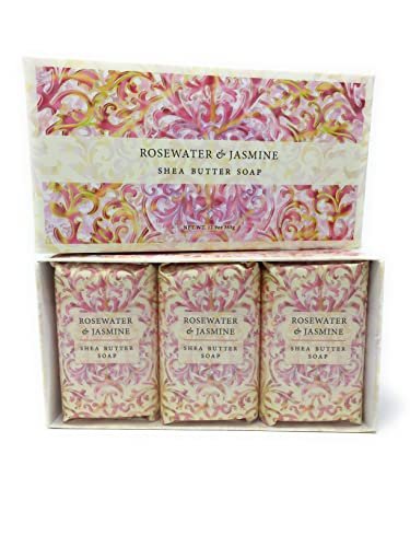 Greenwich Bay Trading Co. Shea Butter Soap, Rosewater & Jasmine, 12.9 oz (3-Pack) Avelisse
