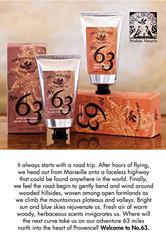 Pre de Provence No.63 Men's After Shave Balm – Soothing & Hydrating Post-Shave Care, 2.5 oz Avelisse