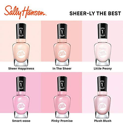Sally Hansen Miracle Gel Nail Polish - Smartease Baby Pink - No UV Light Needed, Long-Lasting Gel-Like Finish