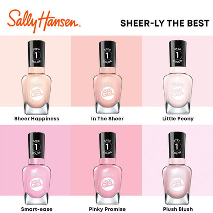 Sally Hansen Miracle Gel Nail Polish - Smartease Baby Pink - No UV Light Needed, Long-Lasting Gel-Like Finish