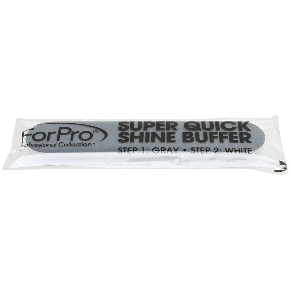 ForPro Professional Collection Super Quick Shine 2-Way Nail Buffer 25-Pack - Green 400/White 4000 Grit Double-Sided Manicure & Pedicure File Avelisse
