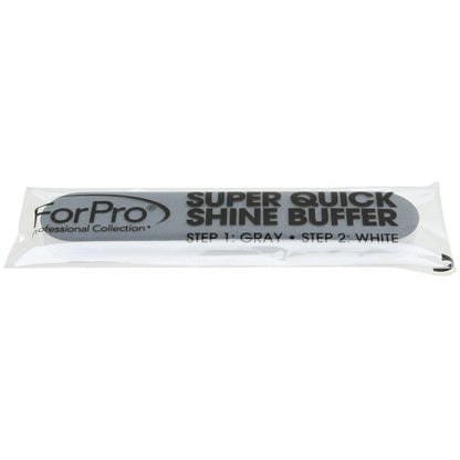 ForPro Professional Collection Super Quick Shine 2-Way Nail Buffer 25-Pack - Green 400/White 4000 Grit Double-Sided Manicure & Pedicure File Avelisse