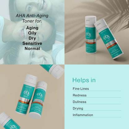 eb5 AHA Anti-Aging Facial Toner with Vitamins and Antioxidants – Alcohol-Free, Clinically Tested on Sensitive Skin, Firms & Tightens (6 fl oz) Avelisse