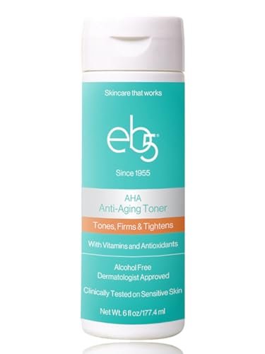 eb5 AHA Anti-Aging Facial Toner with Vitamins and Antioxidants – Alcohol-Free, Clinically Tested on Sensitive Skin, Firms & Tightens (6 fl oz) Avelisse