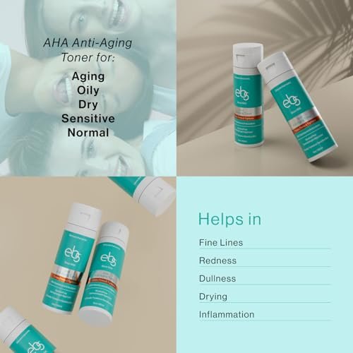 eb5 AHA Anti-Aging Facial Toner with Vitamins and Antioxidants – Alcohol-Free, Clinically Tested on Sensitive Skin, Firms & Tightens (6 fl oz) Avelisse