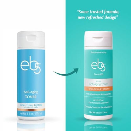 eb5 AHA Anti-Aging Facial Toner with Vitamins and Antioxidants – Alcohol-Free, Clinically Tested on Sensitive Skin, Firms & Tightens (6 fl oz) Avelisse
