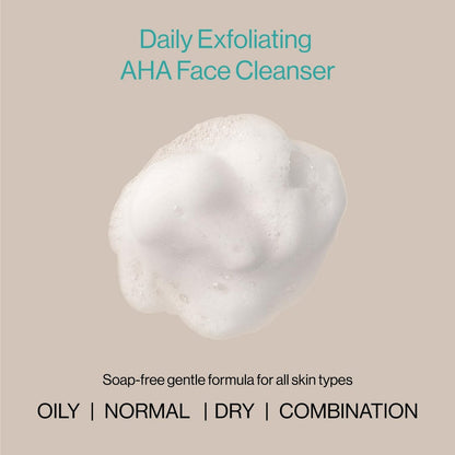 eb5 Exfoliating AHA Cleansing Lotion – Gentle Anti-Aging Cleanser for Glowing Skin, 6 Fl Oz Avelisse