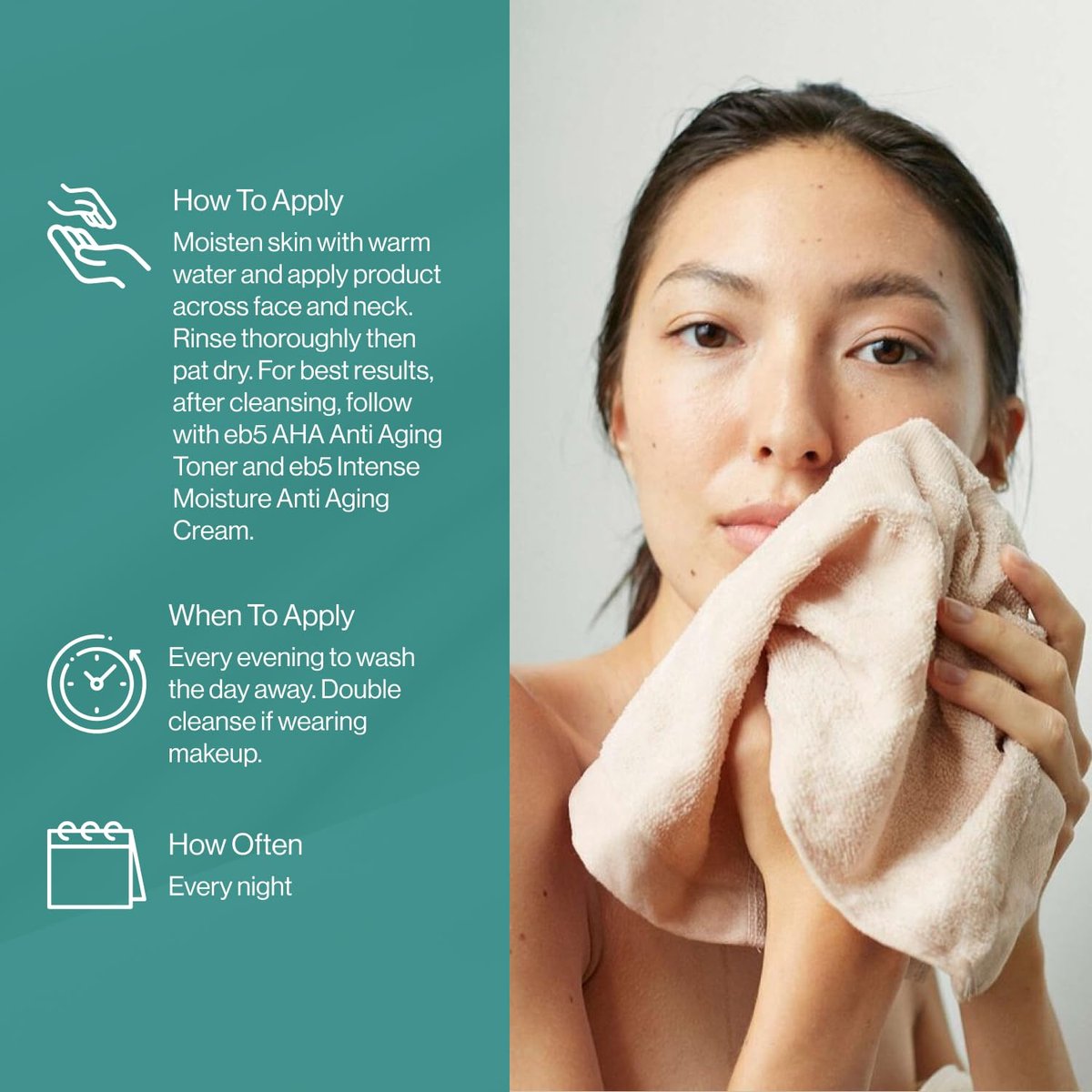 eb5 Exfoliating AHA Cleansing Lotion – Gentle Anti-Aging Cleanser for Glowing Skin, 6 Fl Oz Avelisse
